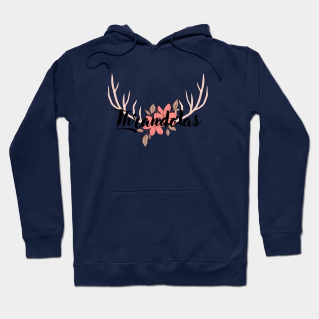 Thrandolas, antlers and flowers design Hoodie by fangirl-moment